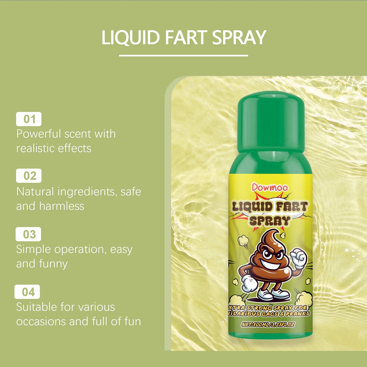 100ml Super Stink Fart Spray–Prank Trick Spray with Extra Potent Stench,Fake Poop Scent,Emitting"Foul Fart"Odor,Party Supplies