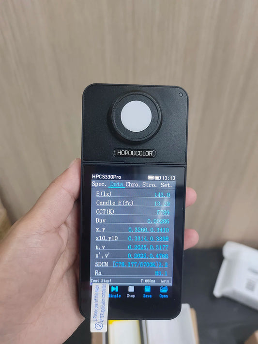 VIS NIR Spectrometer HPCS-330Pro 380-1000nm PPFD PAR CCT CRI Lux Spectrum Meter Flicker Tester