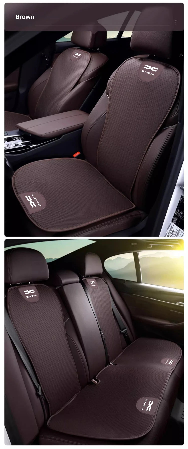 Car Ice Silk Seat Cushion Seat Covers For Dacia Duster Logan Spring Sandero Jogger Backrest Mat Rear Seat Cushion Car Interior ﻿