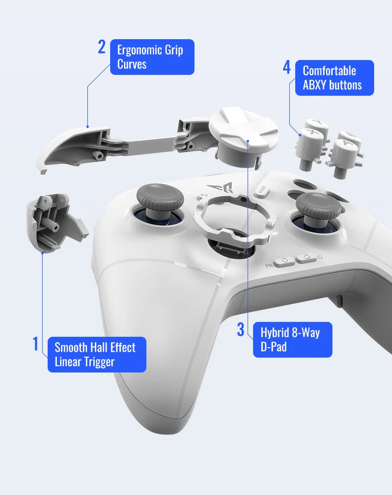 Flydigi Direwolf3\Direwolf2 Wireless Gaming Controller Bluetooth Hall Lineness Function Controller for Windows Nintendo Switch