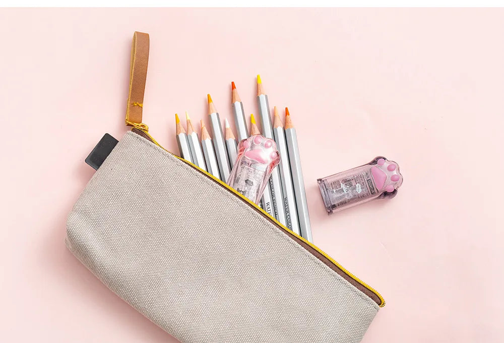 Kawaii Cat Paw Shaped Pencil Sharpener Stationery Kids Gift  Cute School Supplies  Korean Stationery