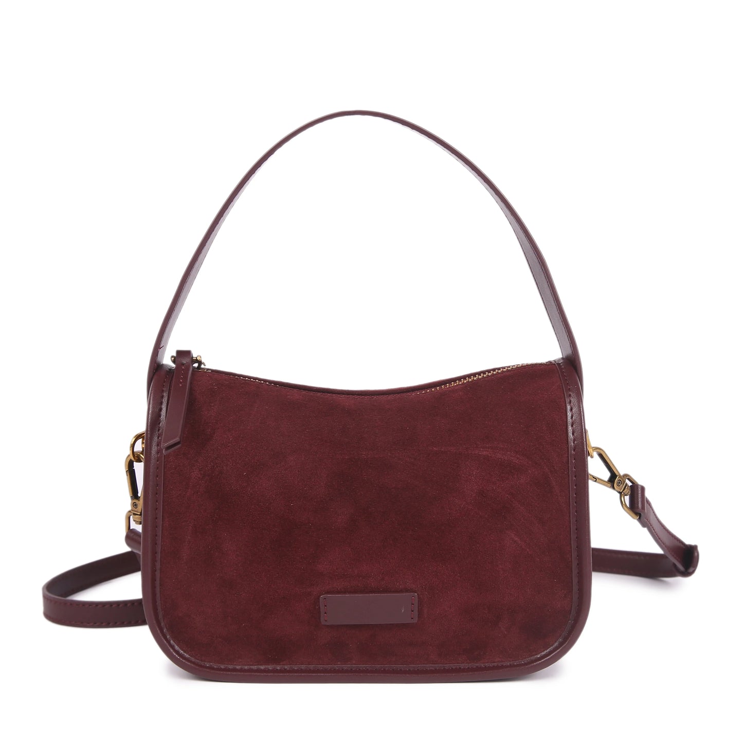 Suede Cowhide fashion ladies shoulder cross coffe bag luxury designer women brown handbag angola red