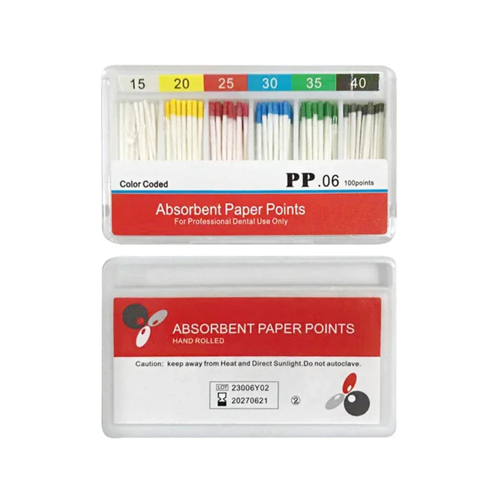 Dental Absorbent Paper Points Moisture Absorbing Paper Tips Taper 0.02 0.04 0.06 F1 F2 F3 Dental Clinics Consumables