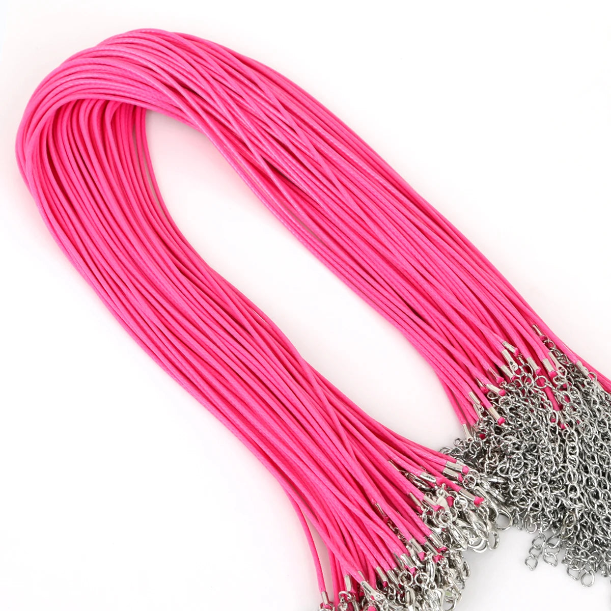 10 Pcs/lot Faux Leather Chains Bracelet Choker Necklace With Lobster Clasp DIY Jewelry Making Findings String Cord 1.5 mm