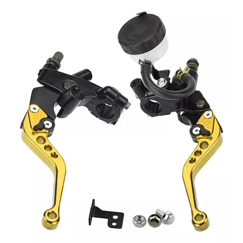 Universal CNC Motorcycle Adjustable Clutch Brake Master Cylinder Reservoir Levers Kit for Yamaha Kawasaki 7/8" 22mm Handlebar