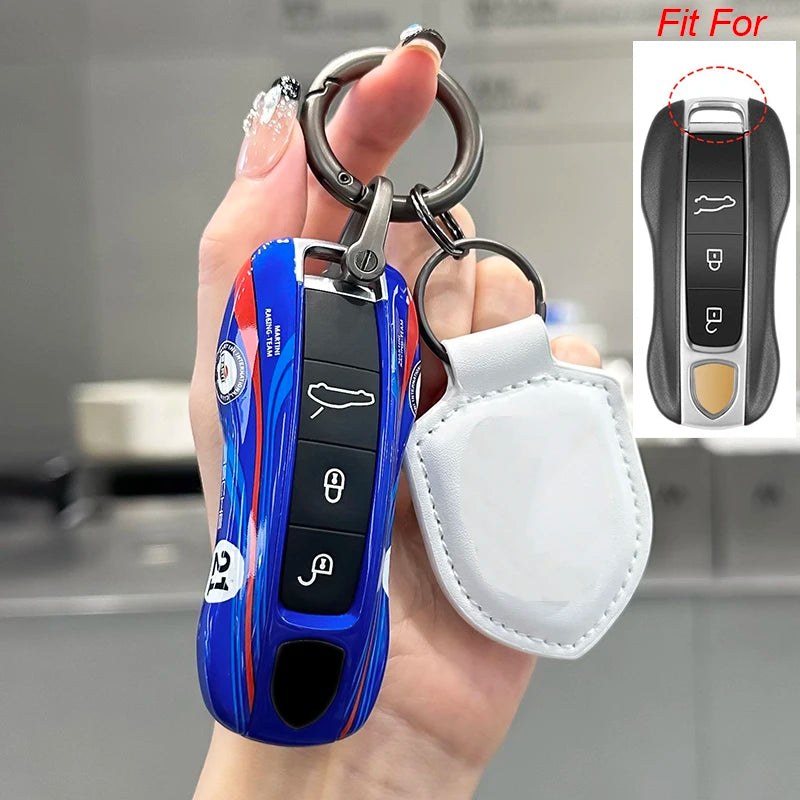For Porsche Cayenne 718 MACAN Panamera 911 Macan Boxster Cayman Remote Multiple Painting Car Key Case Replace Cover Accessories