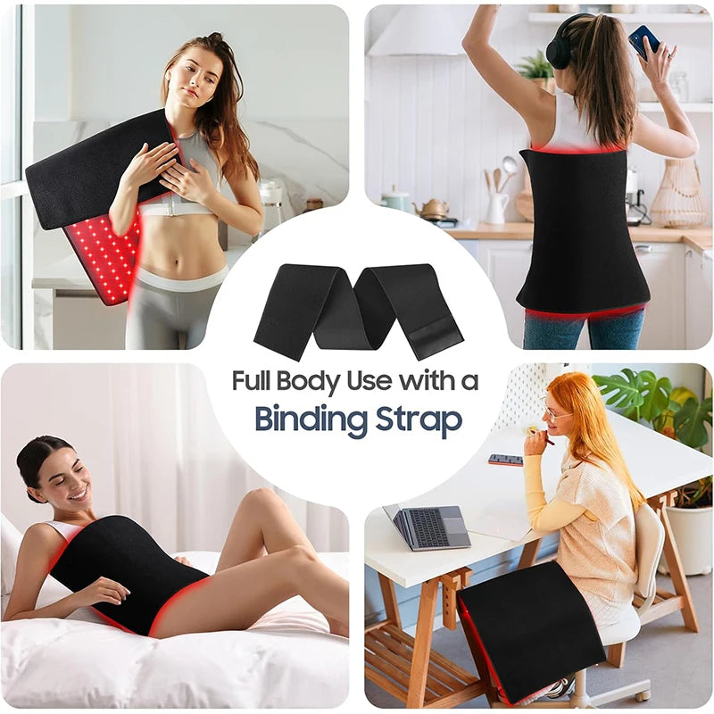Red Infrared Light Therapy Pad skincare 325PCS 3 in1 LEDs far infrared Waist Back Shoulder Muscle Pain Yoga mat Relief Relax