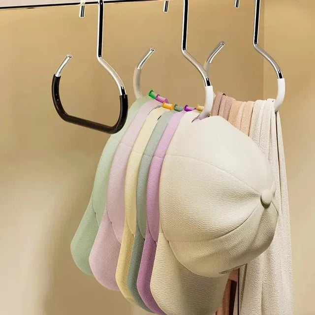 Circle Ring Hat Hanger 8 Hats Display Rack Baseball Cap Organizer Scarf Towel Tie Storage Holder for Closet Bedroom Saving Space