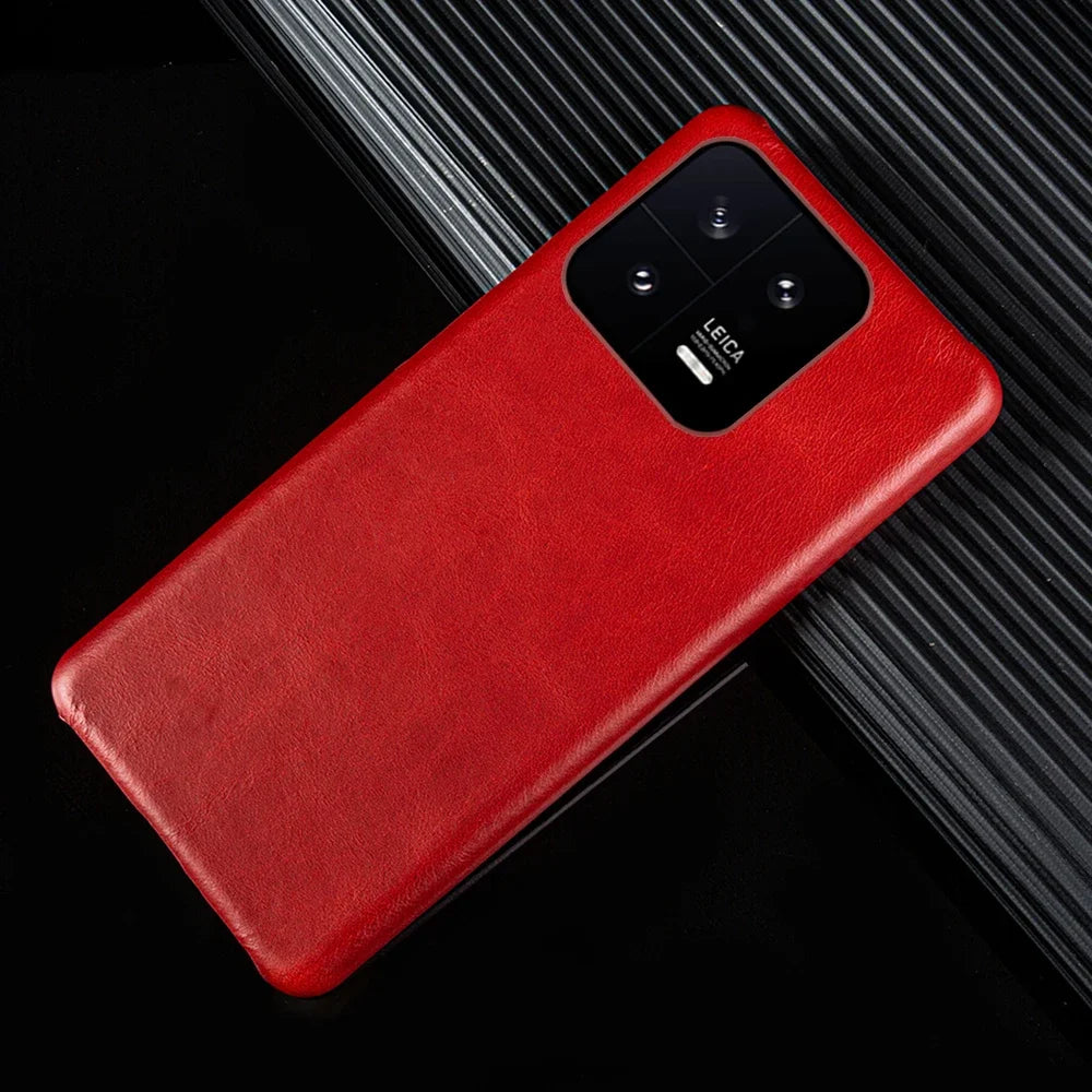 Genuine Leather Phone Case For Xiaomi Poco Series Cover Hand Made Oil Wax Pattern X3 X4 M3 M4 M5 F1 F2 F3 F3GT F4 F4GT C40 C50