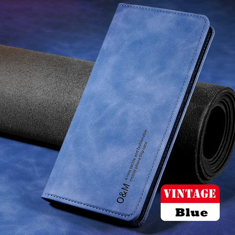 Leather Case For Honor 70 90 200 300 500 400 Global X9C Magic 7 8 Pro Stand Flip Wallet Cover Card Slot and Magnetic buckle