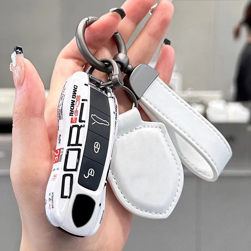 For Porsche Cayenne 718 MACAN Panamera 911 Macan Boxster Cayman Remote Multiple Painting Car Key Case Replace Cover Accessories