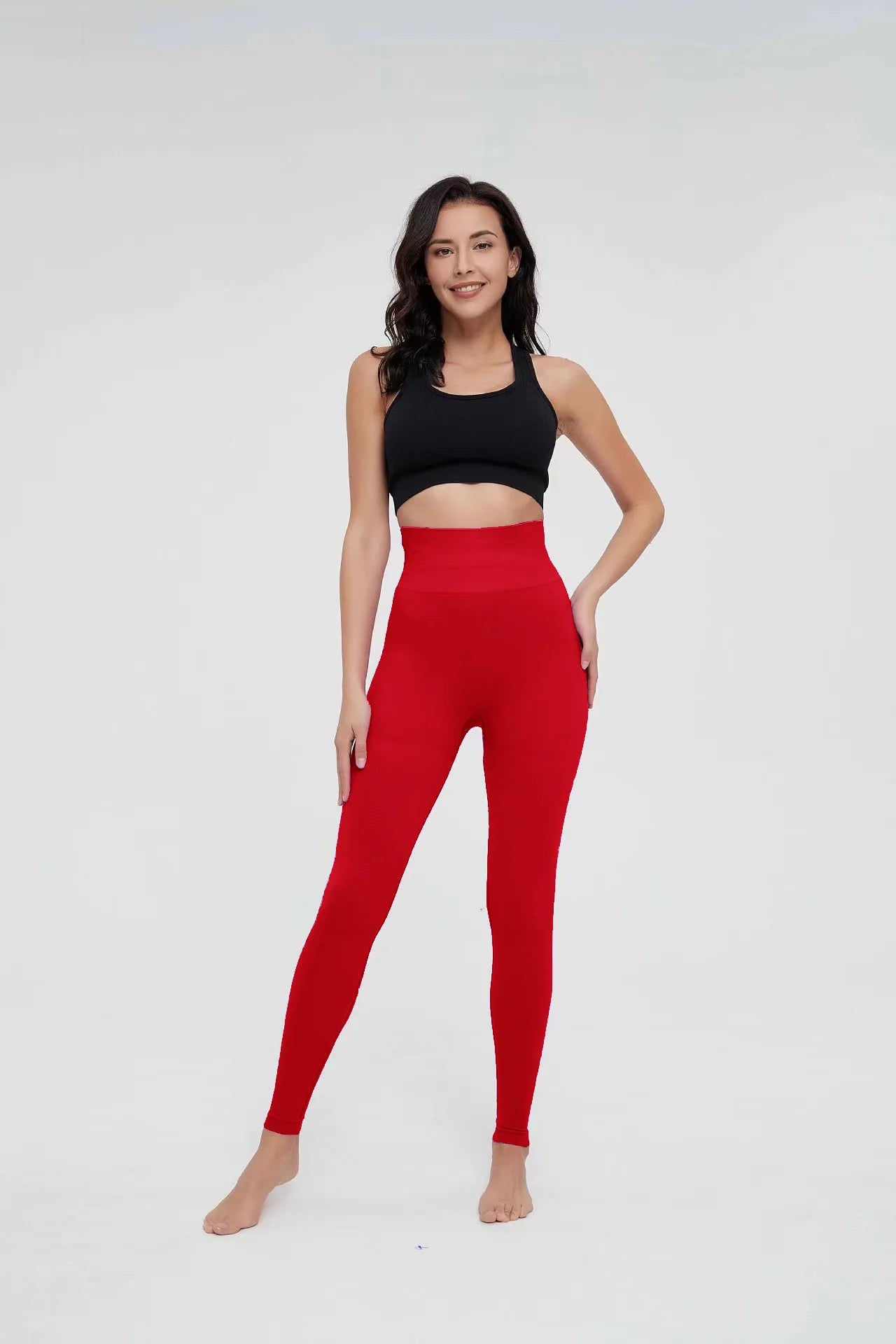 Seamless Knitted Leggings Women High Waist Sports Pants  High Elastic Gym Workout Running Leggings Sexy Hip Liftting Leggings