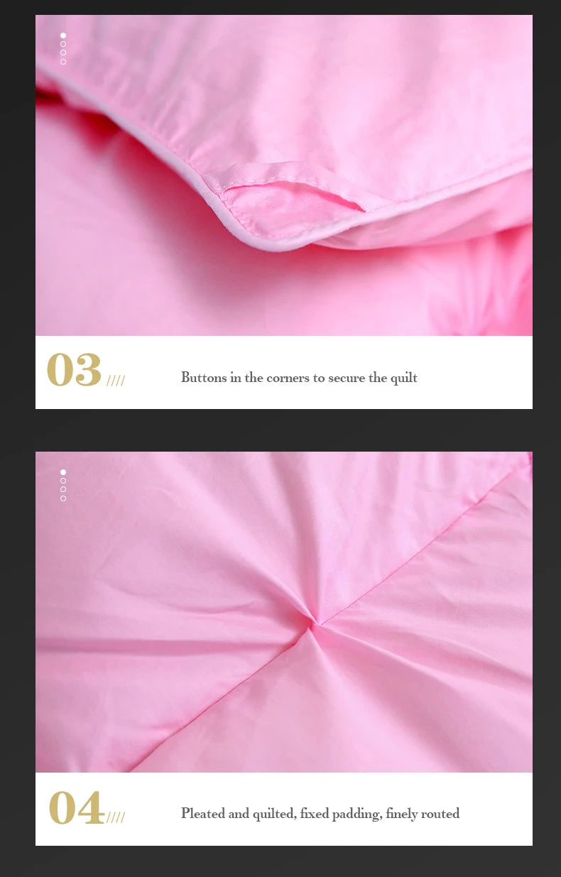 Luxury White Goose Down Filler Duvet 3D Bread Quilt Comforter Winter Heavy Duvet 4kg Weight 100% Cotton Shell Thickened Quilt