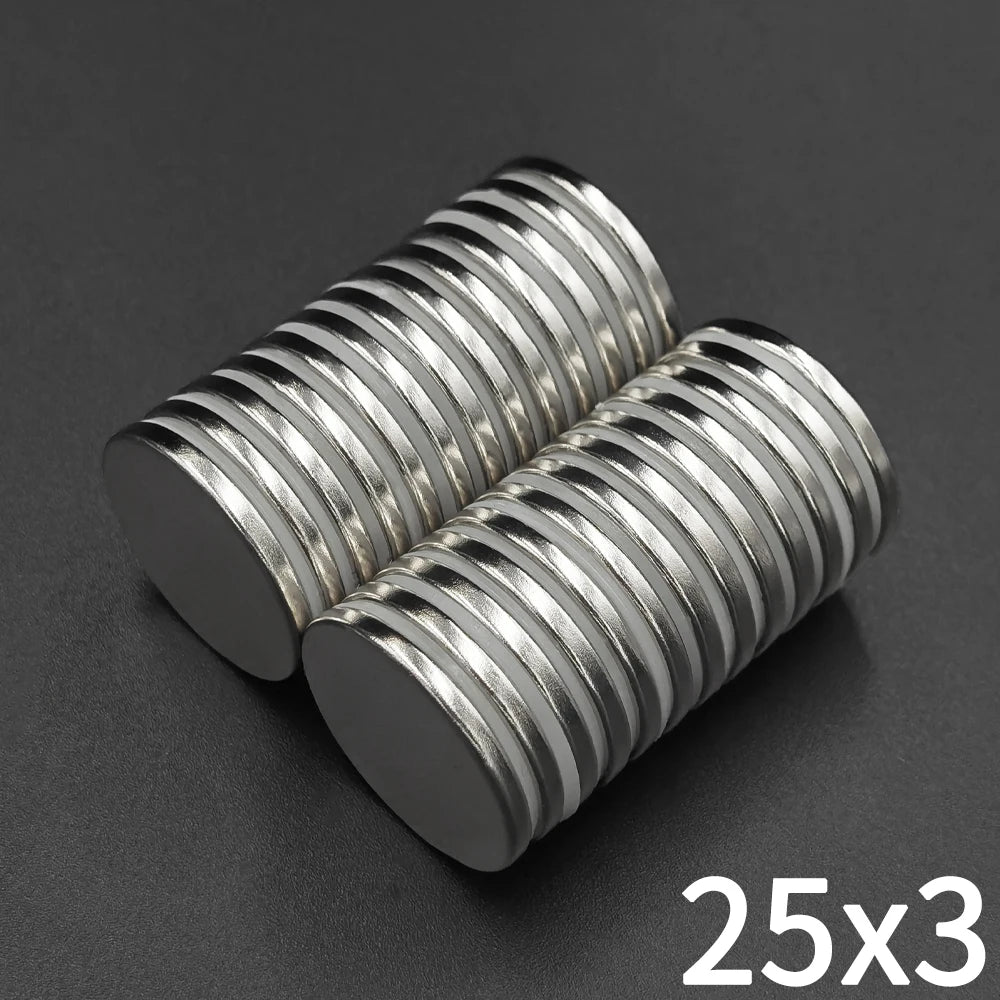 5Pcs 25x3 Round Imanes 25mmx3mm Neodymium N35 Permanent NdFeB Super Strong Powerful Magnetic Imane Disc 25*3