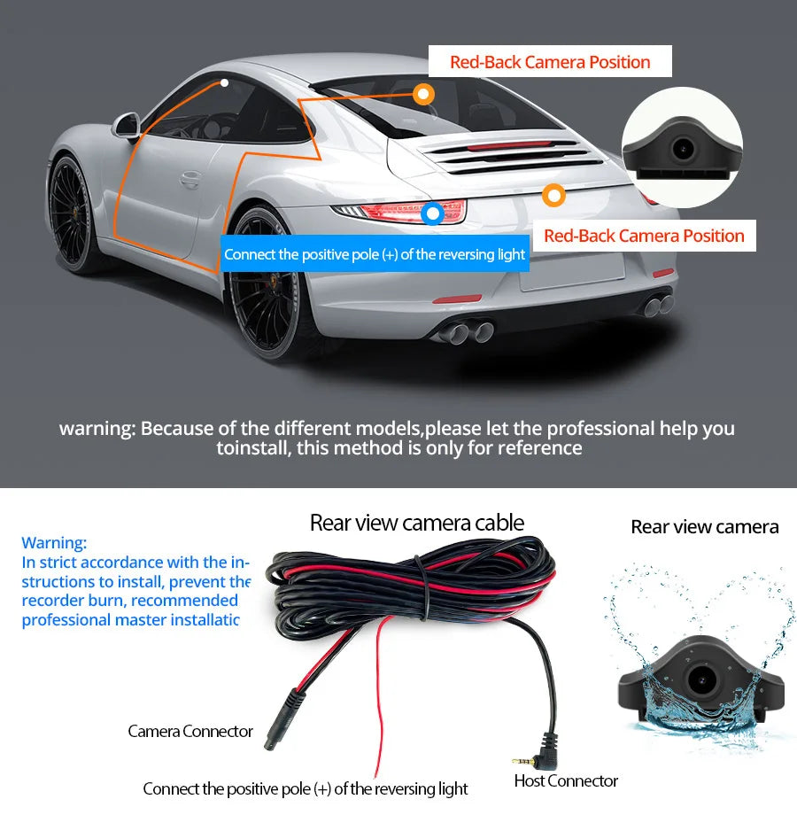 Dash Cam Touch GPS WIFI 24h Night Vision 10 Inch 2.5K+1080P Rearview Mirror Sony Rear Camera Car DVR Black Box 70mai Dashcam