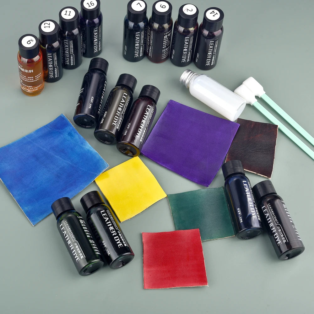 30ml Leather Pigment Leather Dye Colors Coats Leather Repairing Fixed Color Pigment Leather Craft For Vegetable Tanning Material