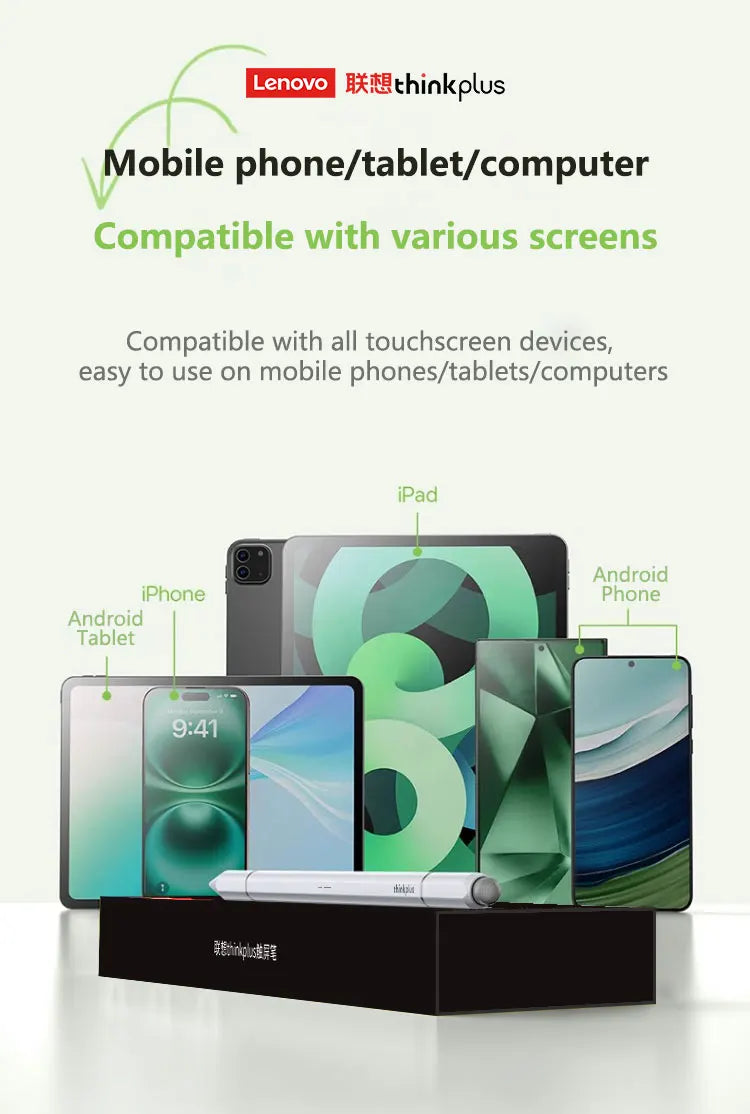 Lenovo universal three pen tips stylus For Android IOS Capacitive Screen For iPad Apple Pencil Huawei Xiaomi Samsung Tablet Pen