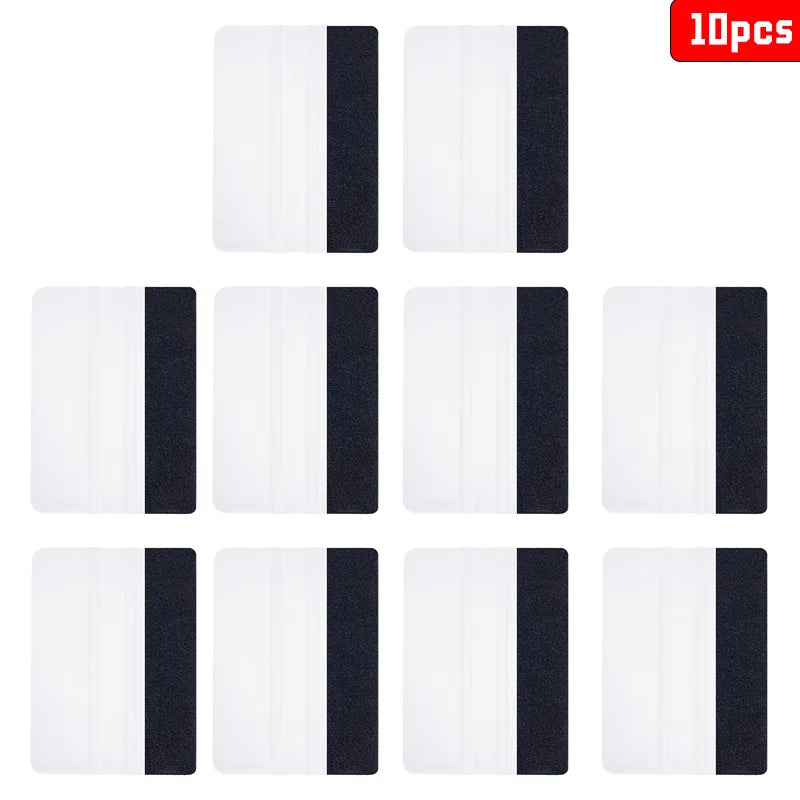 10pcs Car Stickers Film Install Squeegee Vinyl Carbon Fiber Scraper with Felt Squeegee Tool Film Wrapping Car Wrap Tools
