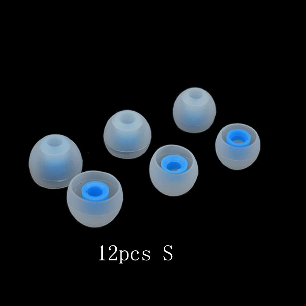 Ivinxy 12pcs Layer Silicone In-Ear Earphone Covers Cap Replacement Earbud Bud Tips Earbuds eartips Earplug Ear pads cushion