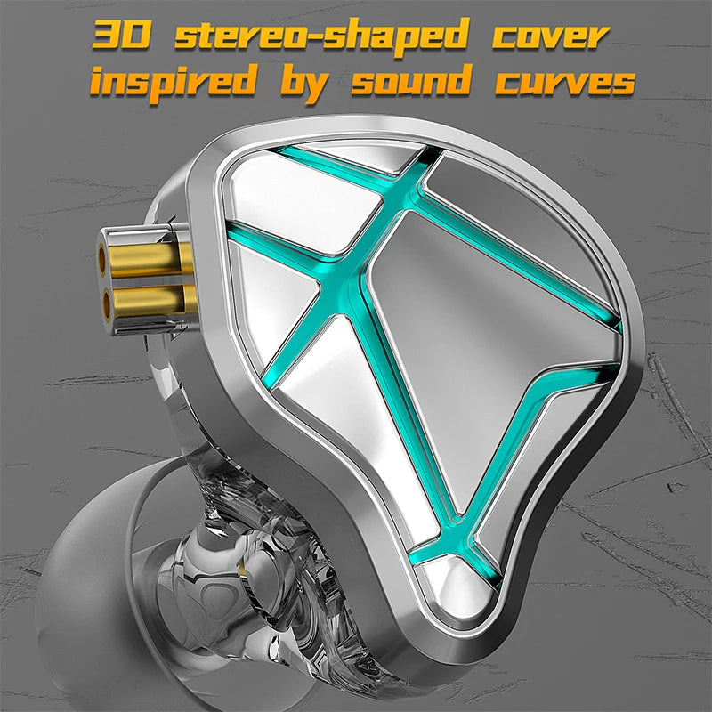 KZ ESX Metal Wired Earphone Noise Cancelling Headset Sport Earbuds In Ear Monitor HiFi Best Headphone With Microphone Gaming