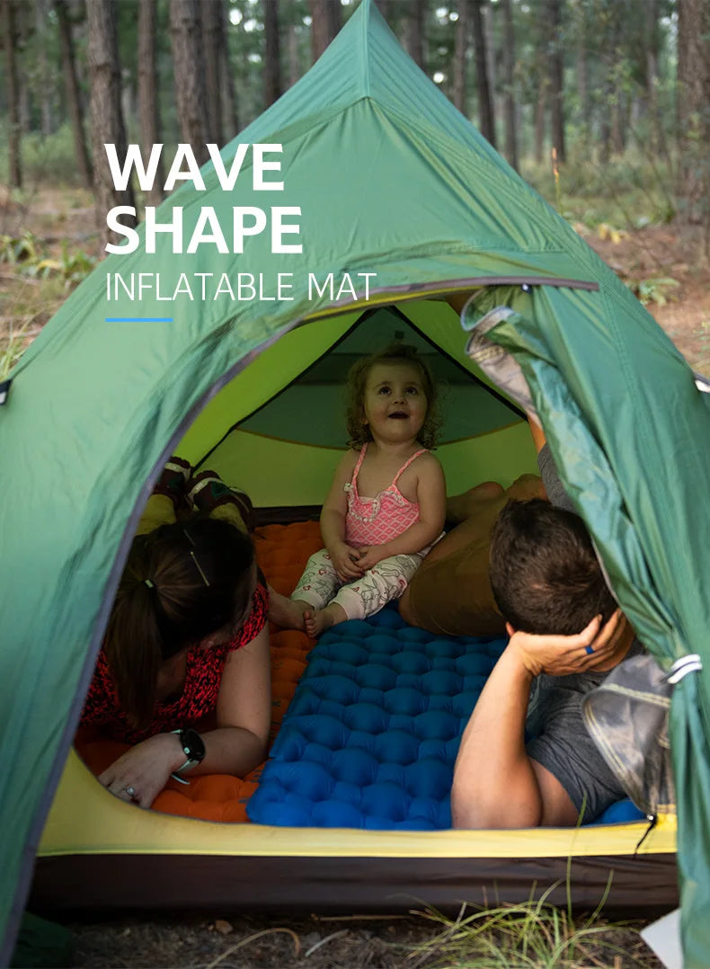 Naturehike Camping Air Mattress Ultralight Waterproof Nylon Inflatable Cushion Outdoor Portable Sleeping Bed Hiking Picnic Mats