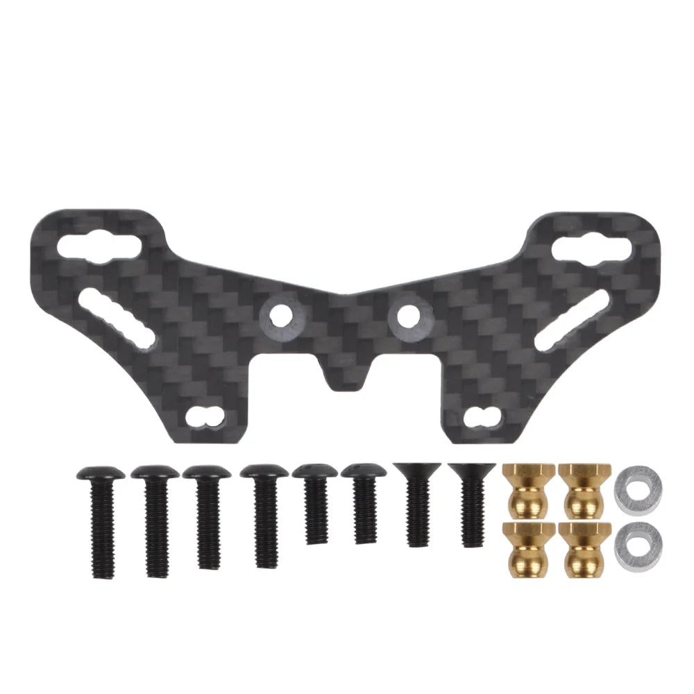 Carbon Fibre Shock Damper Stay Battery Plate Upper Deck for Tamiya TT02 TYPE-SR TT-02D 1/10 RC Car Accessories Upgrade Parts
