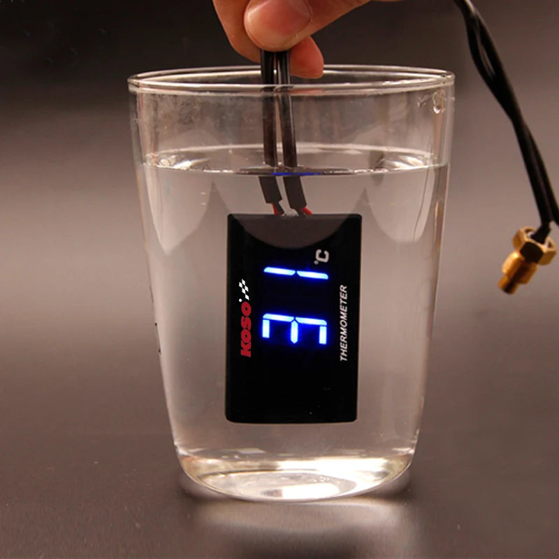 Motorcycle Oil Temperature Gauge Koso Oil Temp LCD Digital Universal Instrument For Yamaha Kawasaki Honda