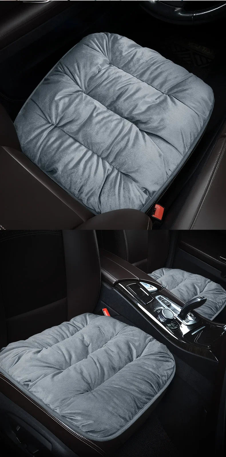 Winter Car Seat Cover with Back Pad Warm Slip-resistant Car Seat Cushion Chair Protector Universal for Suv Pick-Up Truck Sedan