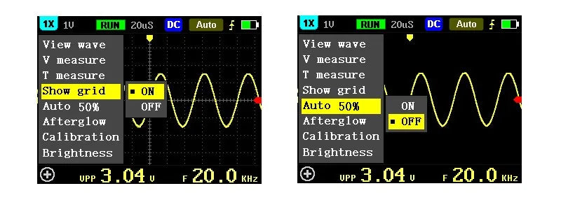 FNIRSI 5012H Handheld Digital Oscilloscope 500MS/s Sampling Rate 10MHz Analog Bandwidth 2.4 Inches Support Waveform Storage