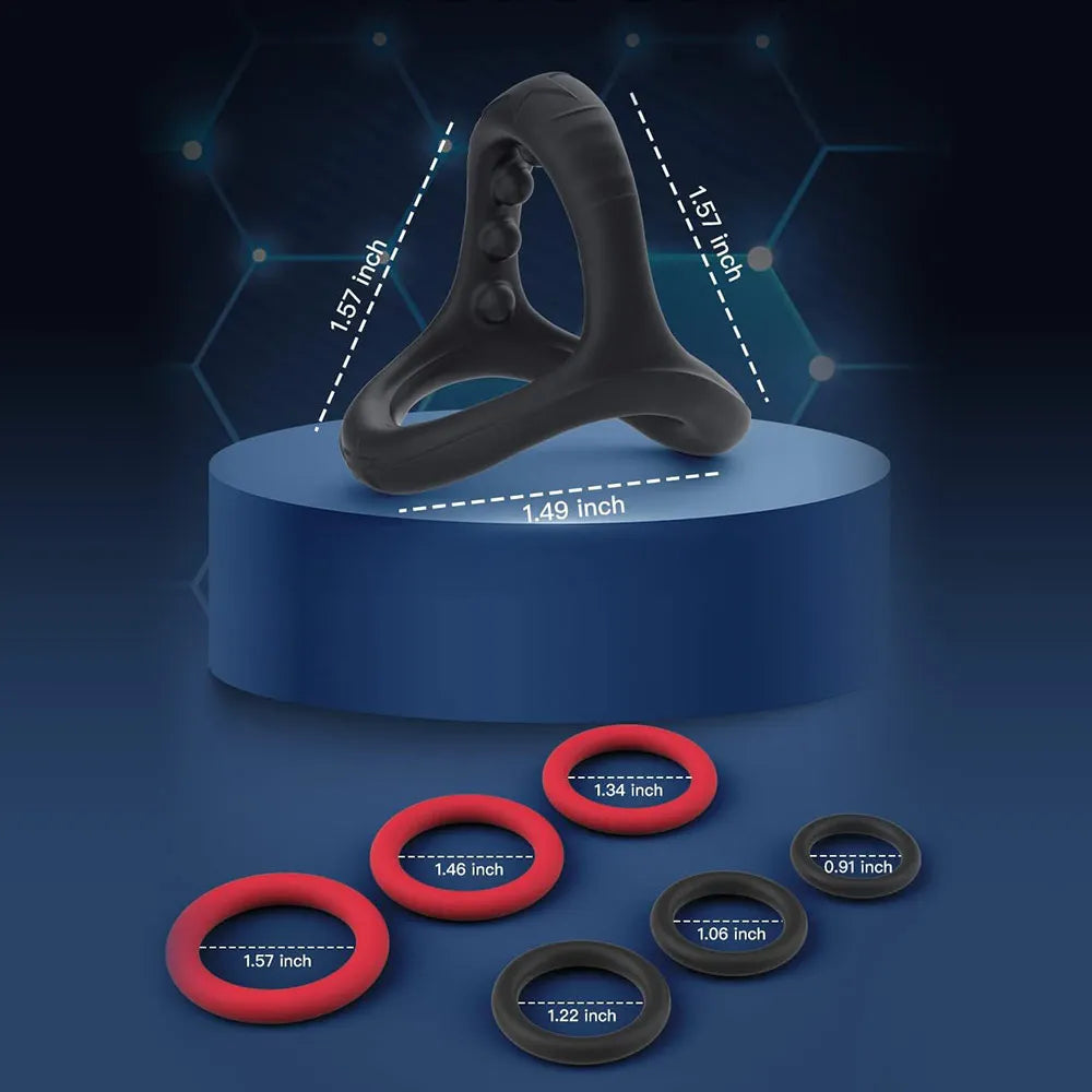 Silicone Cock Penis Rings with Enlargers Erection Enhancing Ultra Soft Long Lasting Stronger Adult Sex Toys for Men or Couples