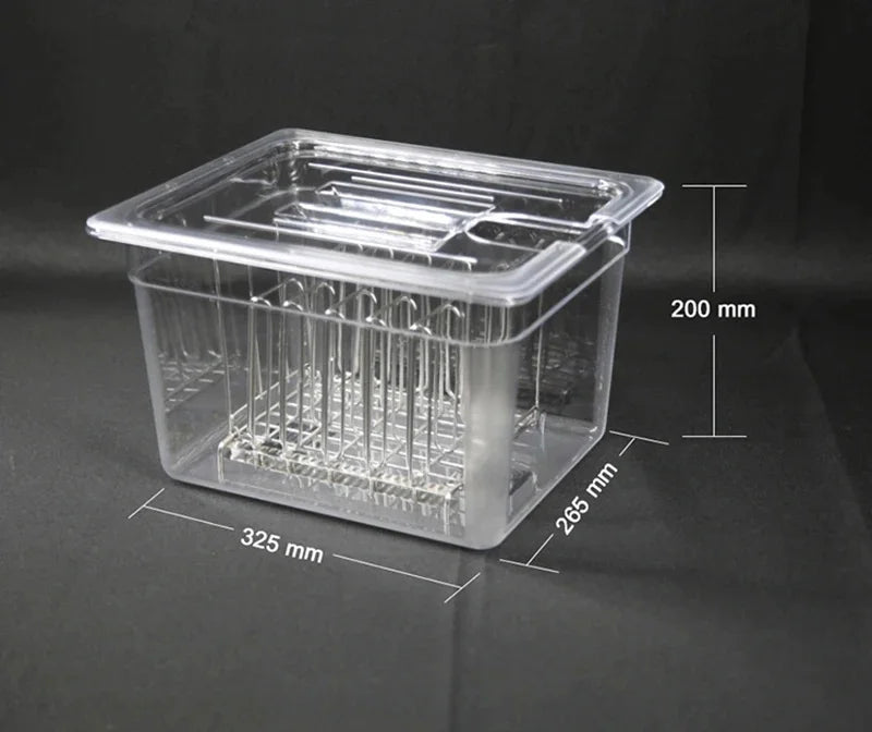 Sous Vide Cooker machine 11L Container with Stainless Steel Rack Detachable Dividers Separator Slow Cooker Kits Accessories