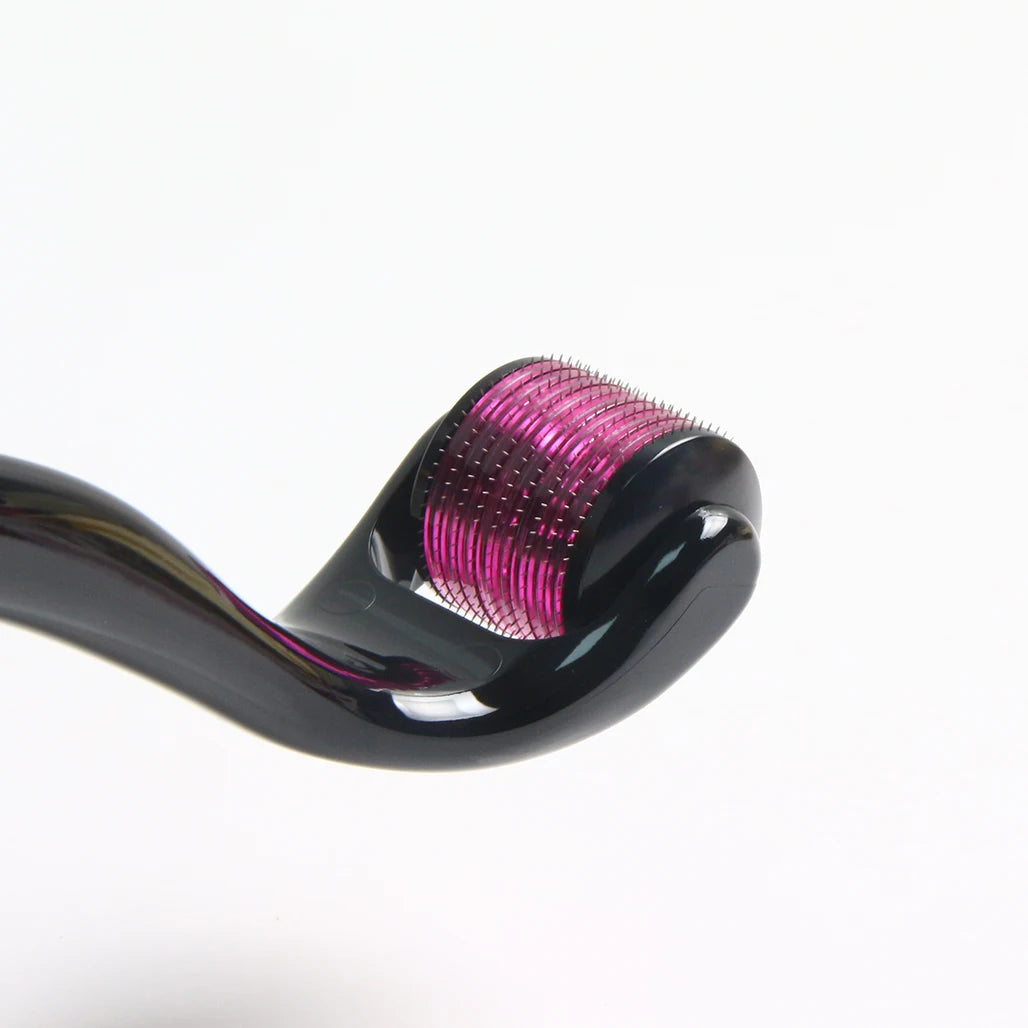 Purple Black Derma Roller 540 Stainless Steel Black Microneedling Roller Facial Skin Care Home Use for Face Beauty Massage Tools