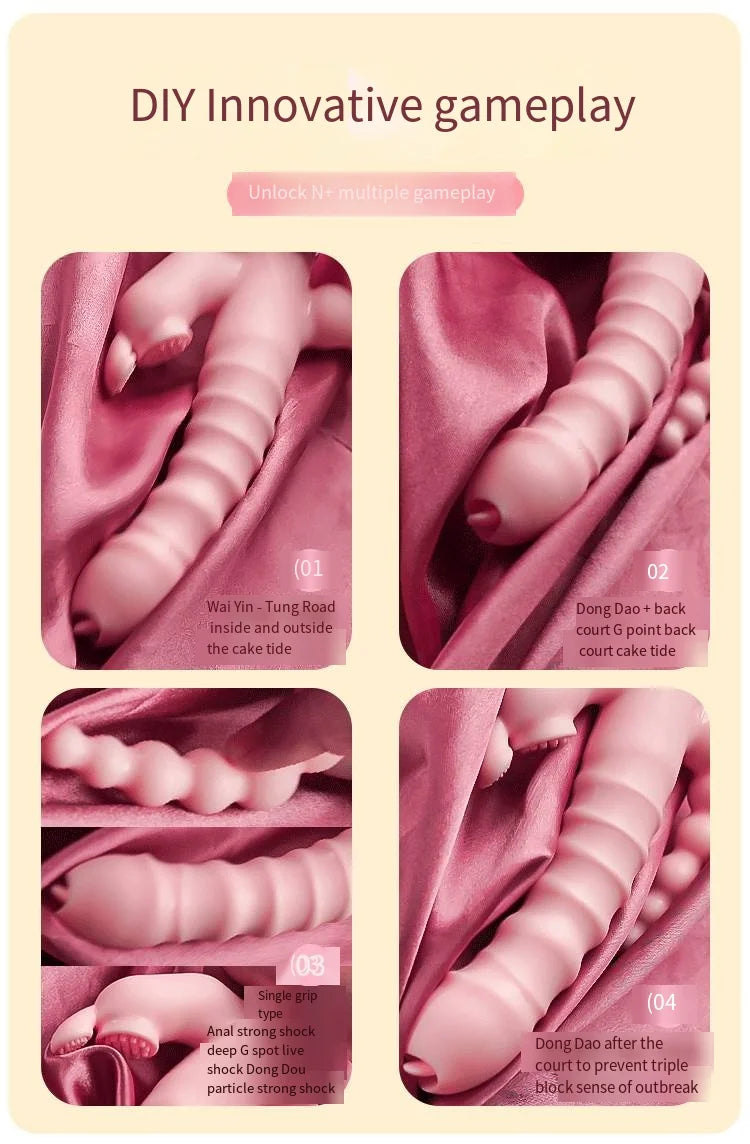 LicklIp 3 In 1 Dildo Rabbit Vibrator Tongue Licking Double Rod Masturbation Anal Clit Vibrator Sex Toys for Women
