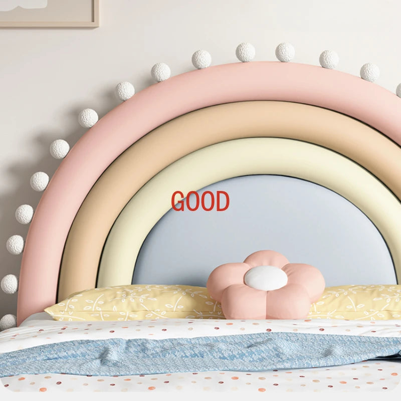 Cute Princess Children Beds Mattress Modern Pink Comferter Bed Luxury Wood Cama Infantil Bedroom Set Furniture