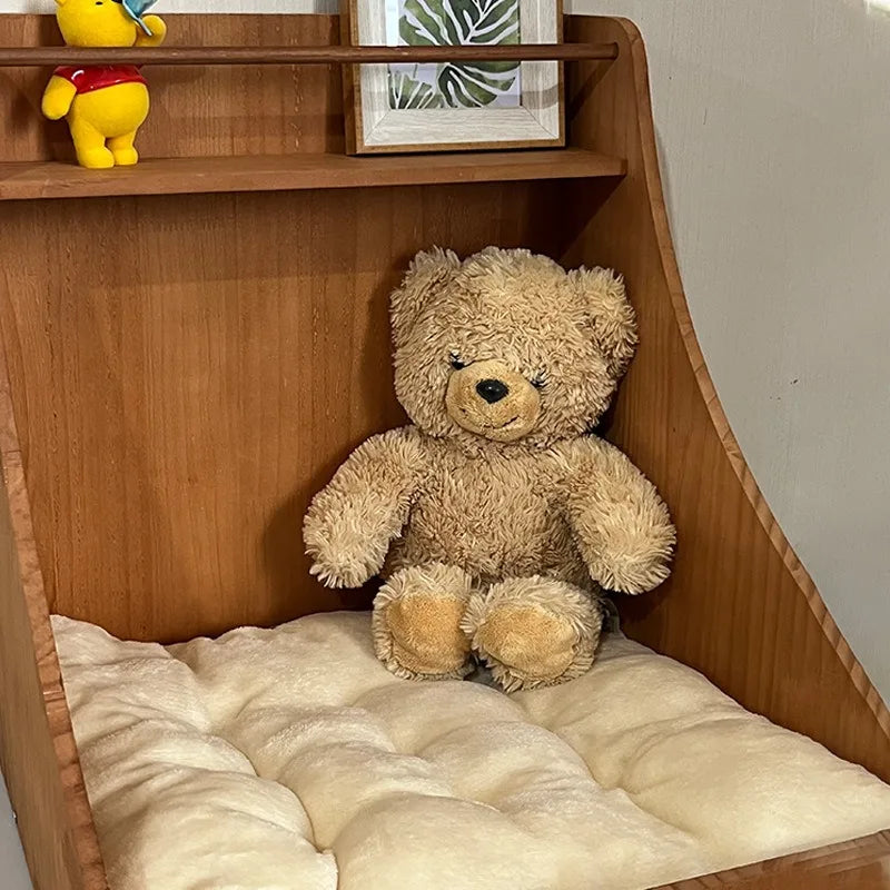 Solid Wood Dog House Cat Bed Small Dog Resting Sleeping Place Comfortable Soft Dog Bed Habitats Cat Product House Accessories