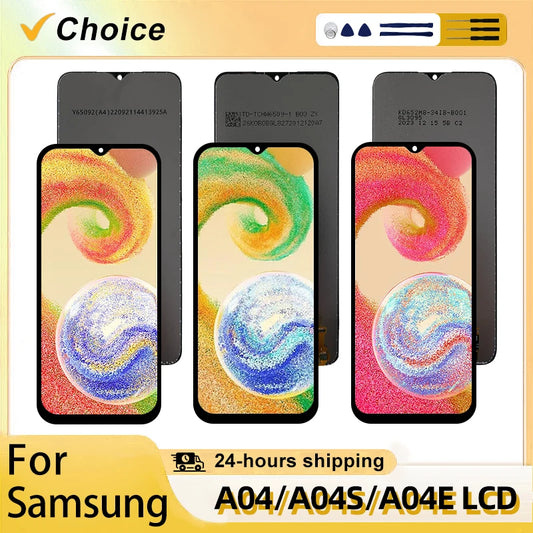 For Samsung Galaxy A04E LCD A042 A042F Display For A04 A045 A045F Touch Screen Digitizer For A04S LCD A047 A047F Replace Parts