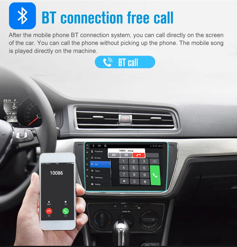 2 Din Android 12 Car Radio Multimedia Video Player Navigation GPS 9 inch Stereo Head unit For Nissan Kia Honda Toyota