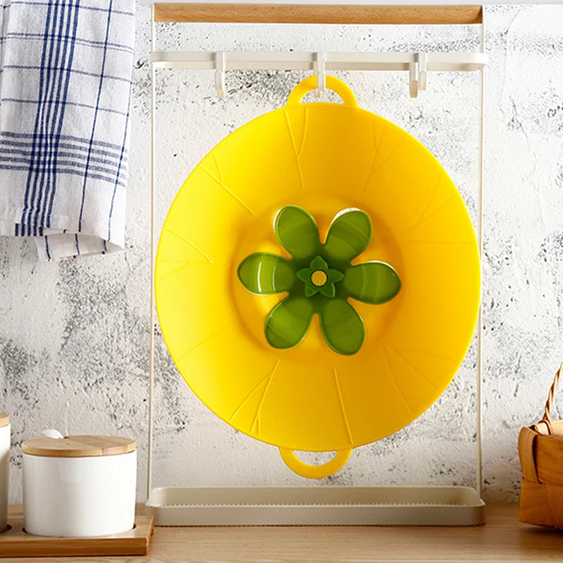 Silicone Boil Over Spill Safeguard Food Grade kitchen Stopper Lid Cover for pot and pan silicone Pot Cover Spill Stopper Lid