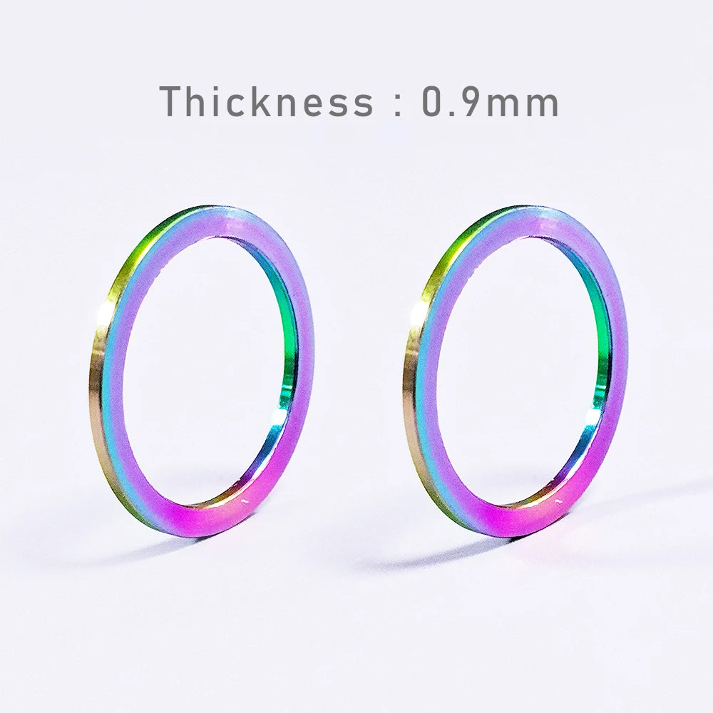 KRSEC 2PCS Bike Titanium Alloy Pedal Washer Spacer Gasket for Mountain Bike Road Bicycle Crank Protection Ring