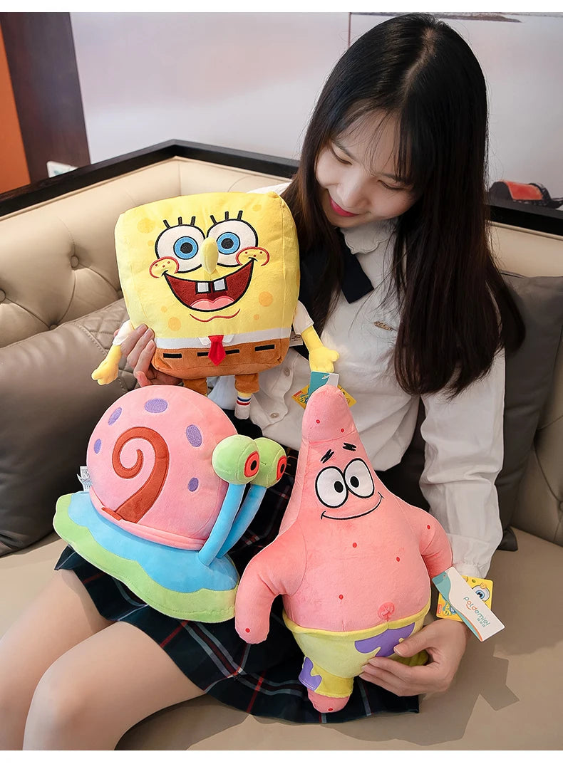 Anime Spongebob Squarepants Patrick Star Squidward Eugene H. Krabs Gary Kawaii Stuffed Plush Toys keychain Birthday Gift For Kid