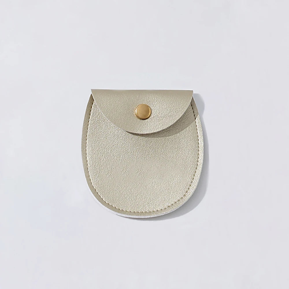 50Pcs Bulk Purple PU Leather Gold Button Snap Pouch Wedding Earring Ring Storage Party Gift Display Travel Packaging Bags