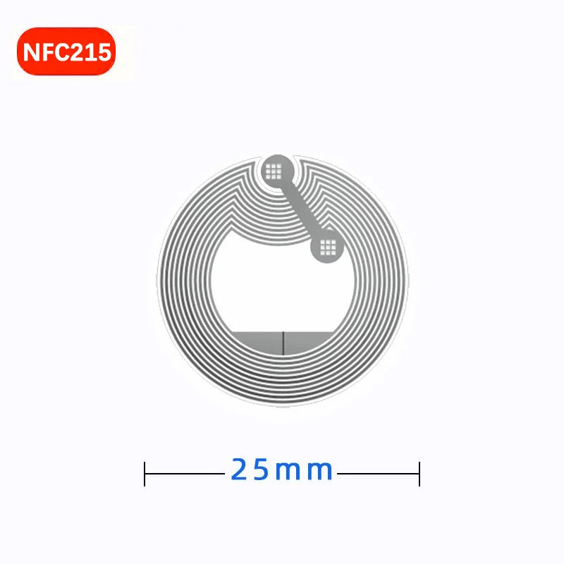 10pcs/ 50pcs /100pcs Ntag215 NFC Tag 13.56MHz ISO14443A Sticker Ntag 215 Phone Available RFID Adhesive Label RFID Tags Stickers