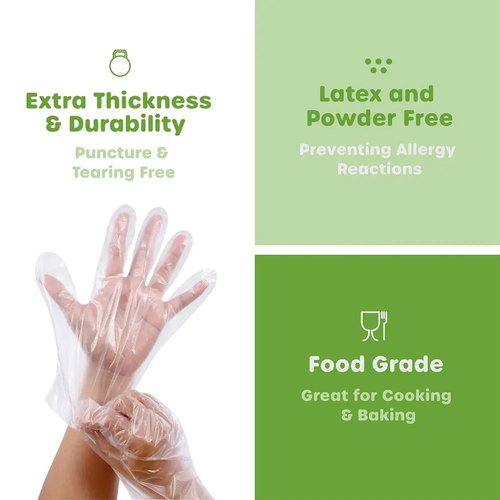 Food Grade Disposable Gloves Portable Non-Slip Acid Work Safety Cleaning Gloves Transparent TPE Latex Free Gloves Wholesale