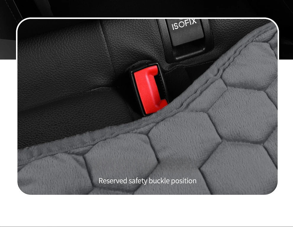 Winter short plush car single piece seat cushion thickened warm front single seat square cushion rear row long cushion