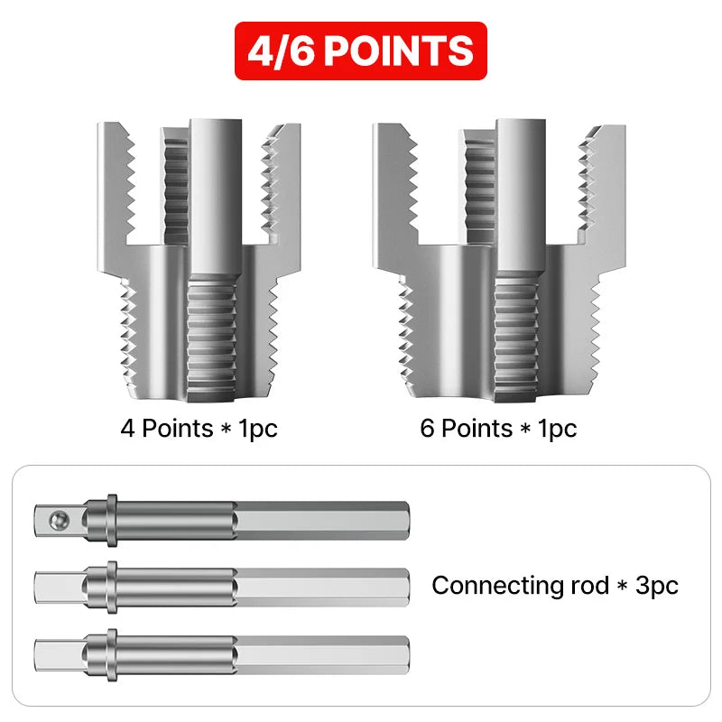 HUHAO PPR/PVC Water Pipe Thread Opener Hand Tools Internal Thread External Thread Integrated Tapping Tool Thread Drill Bit