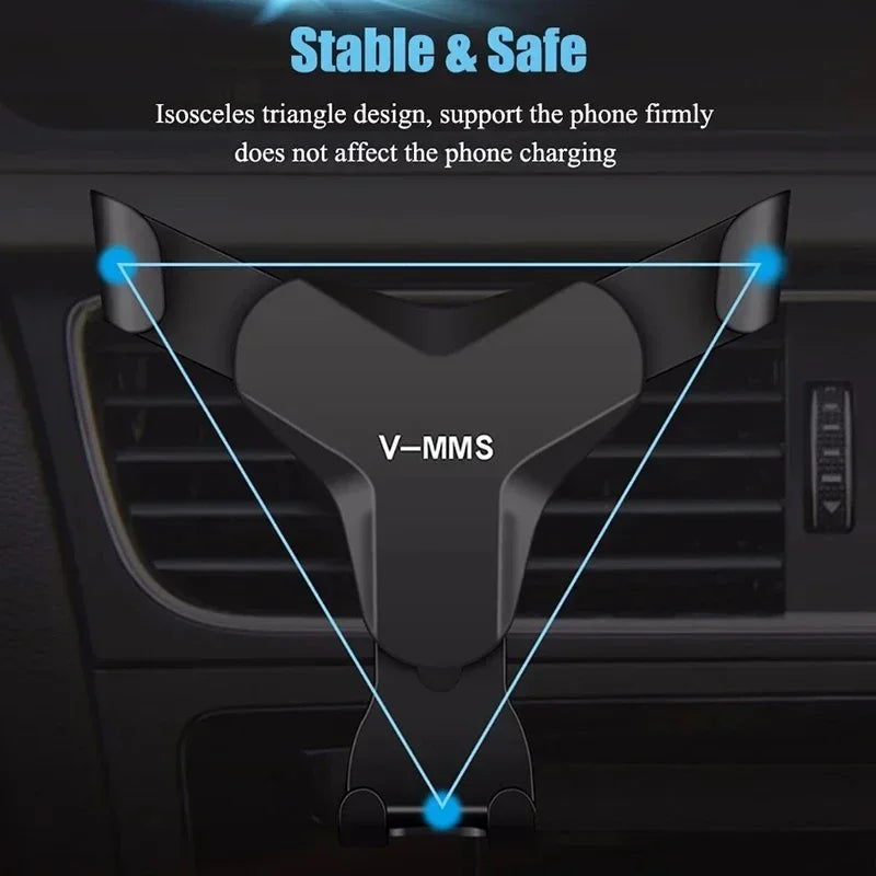Gravity Car Holder Auto Air Vent Mount Clip Bracket Cell Holder No Magnetic GPS Mobile Phone Stand for IPhone 14 13 Samsung