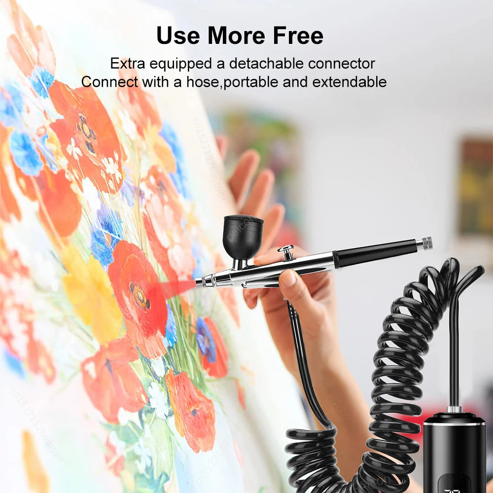 Airbrush with Compressor Portable Airbrush Painting Mini Spray Gun for Painting Paint Crafts Airbrush Compressor Paint Spray Gun