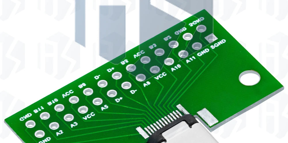 Type-C Male to Female USB 3.1 Test PCB Board Adapter Type C 24P 2.54mm Connector Socket For Data Line Wire Cable Transfer