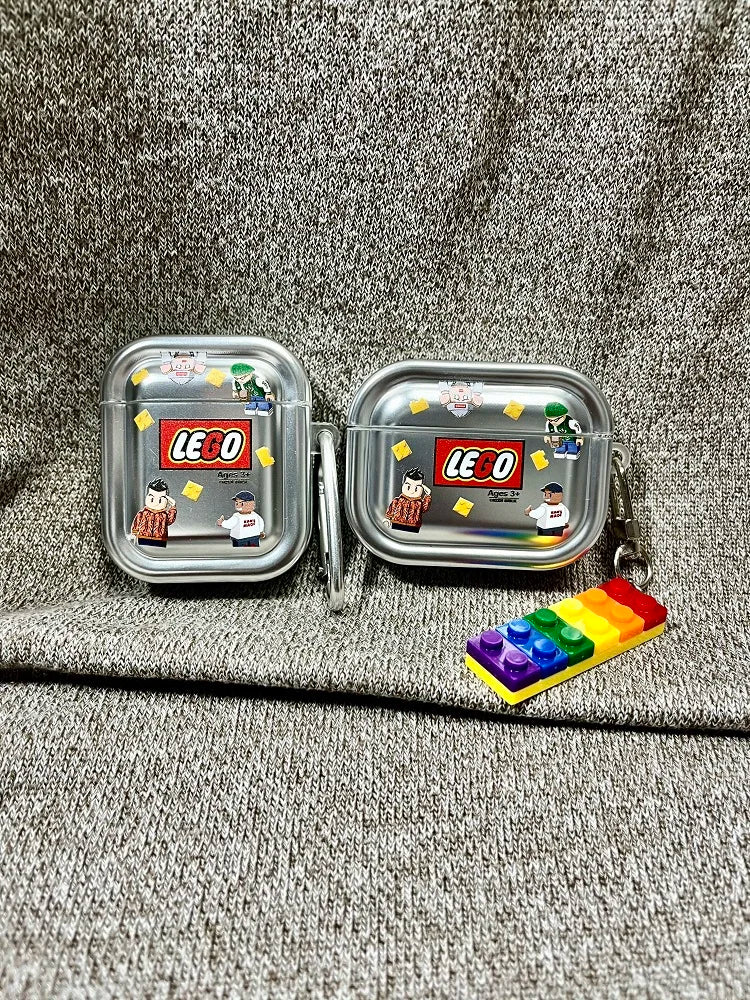 Plating Building Block Airpods4 Protective Cover Airpodspro2 Protective Case Airpods3 Apple Headphone Airpods2 Protective Case