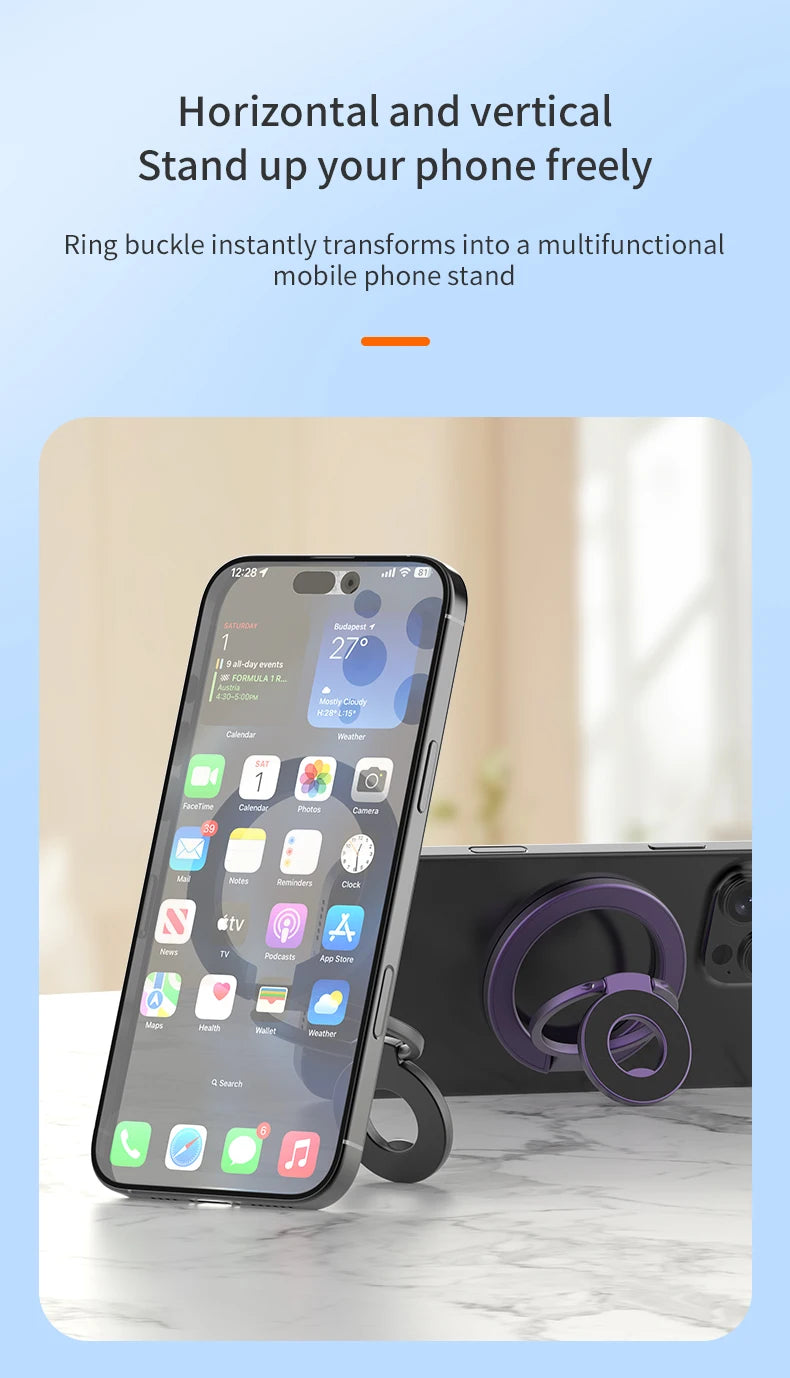 For Magsafe Cellphone Grip Double Sided Magnetic Ring Phone Holder Cellphones Stand Phone Accessories Support Telephone Grip Tok